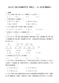 广东省2024年九年级中考数学一轮复习：一元一次方程 模拟练习(含解析)