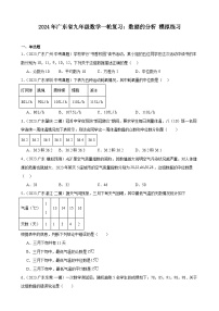 广东省2024年九年级中考数学一轮复习：数据的分析 模拟练习(含解析)