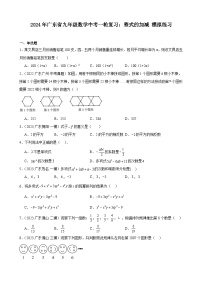 广东省2024年九年级中考数学一轮复习：整式的加减 模拟练习(含解析)