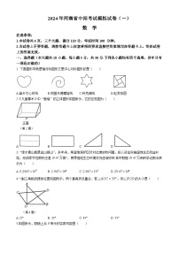 2024年河南省周口市郸城县五校联考中考一模数学模拟试题