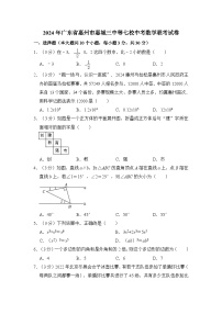 2024年广东省惠州市惠城三中等七校中考数学联考试卷（含解析）