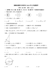 2024年湖南省衡阳市耒阳市中考一模数学试题（原卷版+解析版）