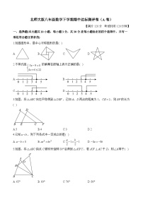 北师大版八年级数学下学期期中达标测评卷（A卷）