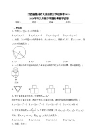 江西省赣州市大余县部分学校联考2023-2024学年九年级下学期月考数学试卷(含答案)