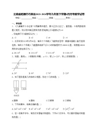 云南省昭通市巧家县2023-2024学年九年级下学期4月月考数学试卷(含答案)