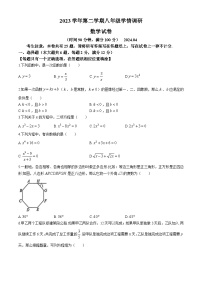 上海市青浦区2023-2024学年八年级下学期期中数学试题(无答案)
