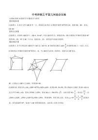 中考冲刺之平面几何综合压轴