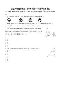 2024年甘肃省武威十四中教研联片中考数学二模试卷（含解析）