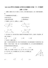 2023-2024学年江苏省镇江市丹阳市正则集团七年级（下）月考数学试卷（3月份）（含解析）