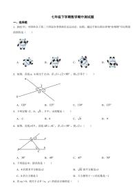 广东省广州市2024年七年级下学期数学期中测试题及答案