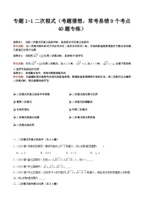 【期中讲练测】人教版八年级下册数学 专题1-1二次根式 易错专练 .zip