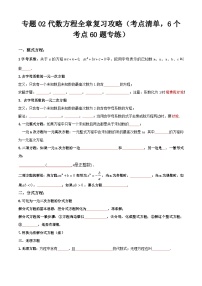 【期中讲练测】沪教版八年级下册数学专题02代数方程全章复习攻略 考点专练.zip