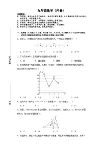 +湖南省益阳市大通湖区北洲子镇中学等校2021-2022学年下学期期中联考九年级+数学试题+