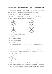 2022-2023学年山东省枣庄市市中区八年级（下）期中数学试卷