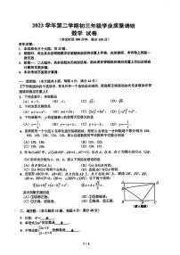 2024年上海市闵行区初三二模数学试卷和参考答案