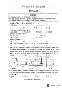 江苏省徐州市2024年九年级中考第一次质量检测数学试题
