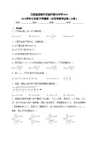 江西省宜春市丰城市第九中学2023-2024学年七年级下学期第一次月考数学试卷（B卷）(含答案)