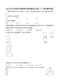 2023-2024学年浙江省湖州四中教育集团九年级（上）期末数学试卷（含解析）