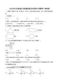 2024年江苏省宿迁市宿城区新区共同体中考数学一调试卷（含解析）