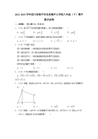 四川省南充市阆中市龙泉镇中心学校2022-2023学年八年级下学期期中数学试卷