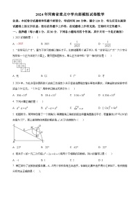 2024年河南省重点中学九年级三模考试数学模拟试题（原卷版+解析版）