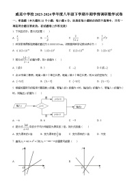 四川省内江市威远县威远中学校2023-2024学年八年级下学期期中数学试题（原卷版+解析版）