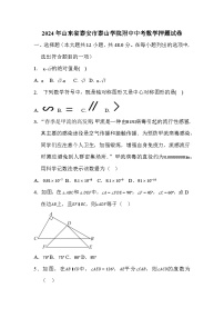 2024年山东省泰安市泰山学院附中中考数学押题试卷