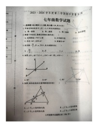 河北省保定市蠡县2023—2024学年下学期七年级数学期中考试卷