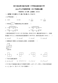 2024年四川省宜宾市叙州区第二中学校实验初级中学九年级数学第一次中考模拟试题（原卷版+解析版）