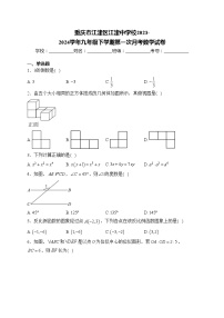 重庆市江津区江津中学校2023-2024学年九年级下学期第一次月考数学试卷(含答案)