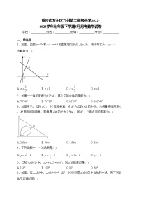重庆市万州区万州第二高级中学2022-2023学年七年级下学期5月月考数学试卷(含答案)