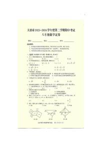 湖北省黄石市大冶市2023-2024学年八年级下学期期中考试数学试卷