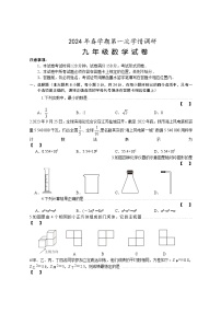 2024年江苏省盐城市大丰区中考一模数学试题