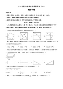 2024年山东省潍坊市 九年级学业水平考试数学一模模拟试题（原卷版+解析版）