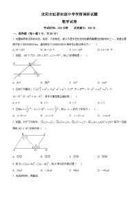 辽宁省沈阳市虹桥初级中学2023-2024学年七年级下学期4月月考数学试题（原卷版+解析版）