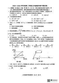 江苏省南京市玄武区南京玄武外国语学校2023-2024学年九年级下学期4月期中考试（零模）数学试卷