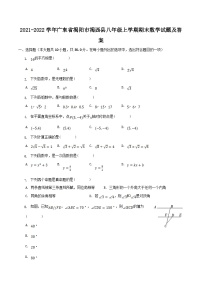 2021-2022学年广东省揭阳市揭西县八年级上学期期末数学试题及答案