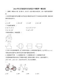 2024年江苏省扬州市宝应县中考数学一模试卷（含解析）