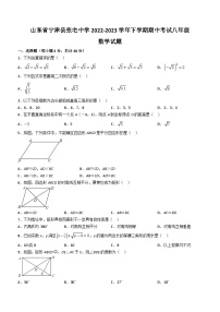 山东省德州市宁津县张宅中学2022-2023学年八年级下学期期中数学试题(含答案)