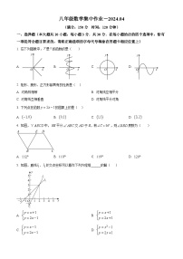 江苏省南通市能达初级中学2023-2024学年八年级下学期4月月考数学试题（原卷版+解析版）