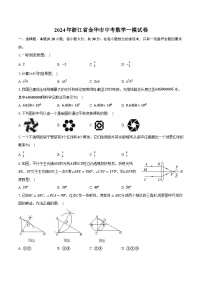 2024年浙江省金华市中考数学一模试卷（含解析）