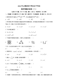 2024年云南省初中学业水平考试数学模拟预测题(二)（原卷版+解析版）