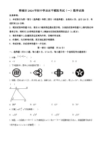 2024年陕西省韩城市中考一模数学试题（原卷版+解析版）