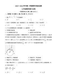 江西省赣州市崇义县2023-2024学年七年级下学期期中数学试题（原卷版+解析版）