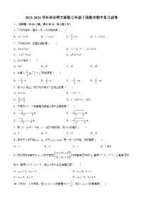 2023--2024学年华东师大版七年级下册数学期中复习试卷