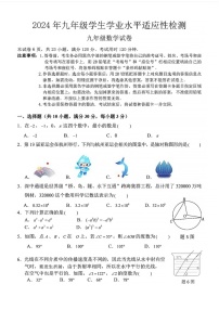 2024广东省惠州市博罗县中考数学一模试卷