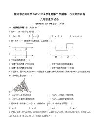 陕西省榆林市苏州中学2023-2024学年八年级下学期第一次月考数学试题（原卷版+解析版）