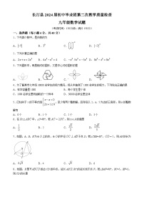 2024年福建省龙岩市长汀县中考二模数学试题