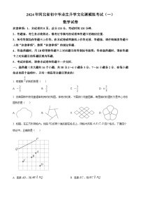 2024年河北省邯郸市武安市中考二模数学试题（原卷版+解析版）