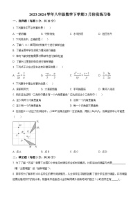 江苏省泰州市海陵区泰州中学附属初级中学2023-2024学年八年级下学期期中数学试题（原卷版+解析版）